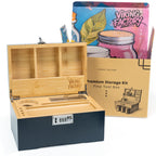 Slate Blue Bamboo Stash Box Gift Set