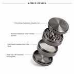 2.5" Premium Zinc Alloy 4-Layer Grinder – Large Capacity Metal Grinder with Pollen Catcher