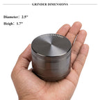 2.5" Premium Zinc Alloy 4-Layer Grinder – Large Capacity Metal Grinder with Pollen Catcher