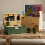 Forest Green Bamboo Stash Box Gift Set