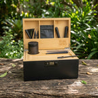 Midnight Black Bamboo Stash Box Gift Set