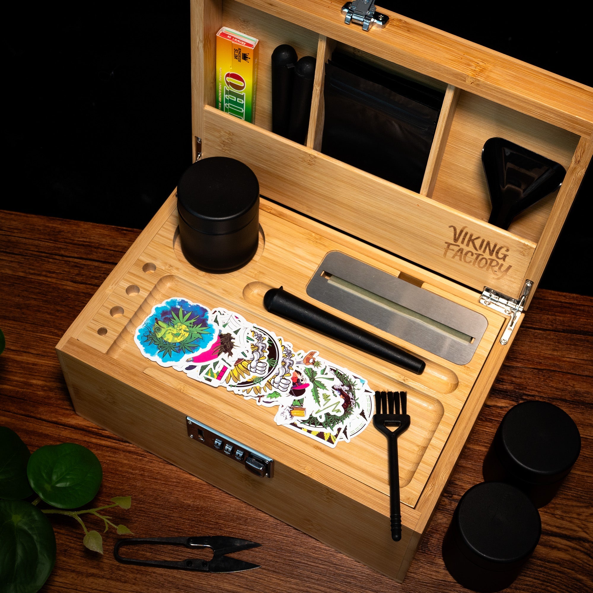 Natural Bamboo Stash Box Gift Set