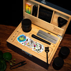 Slate Blue Bamboo Stash Box Gift Set