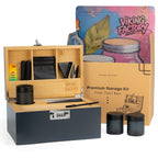 Slate Blue Bamboo Stash Box Gift Set