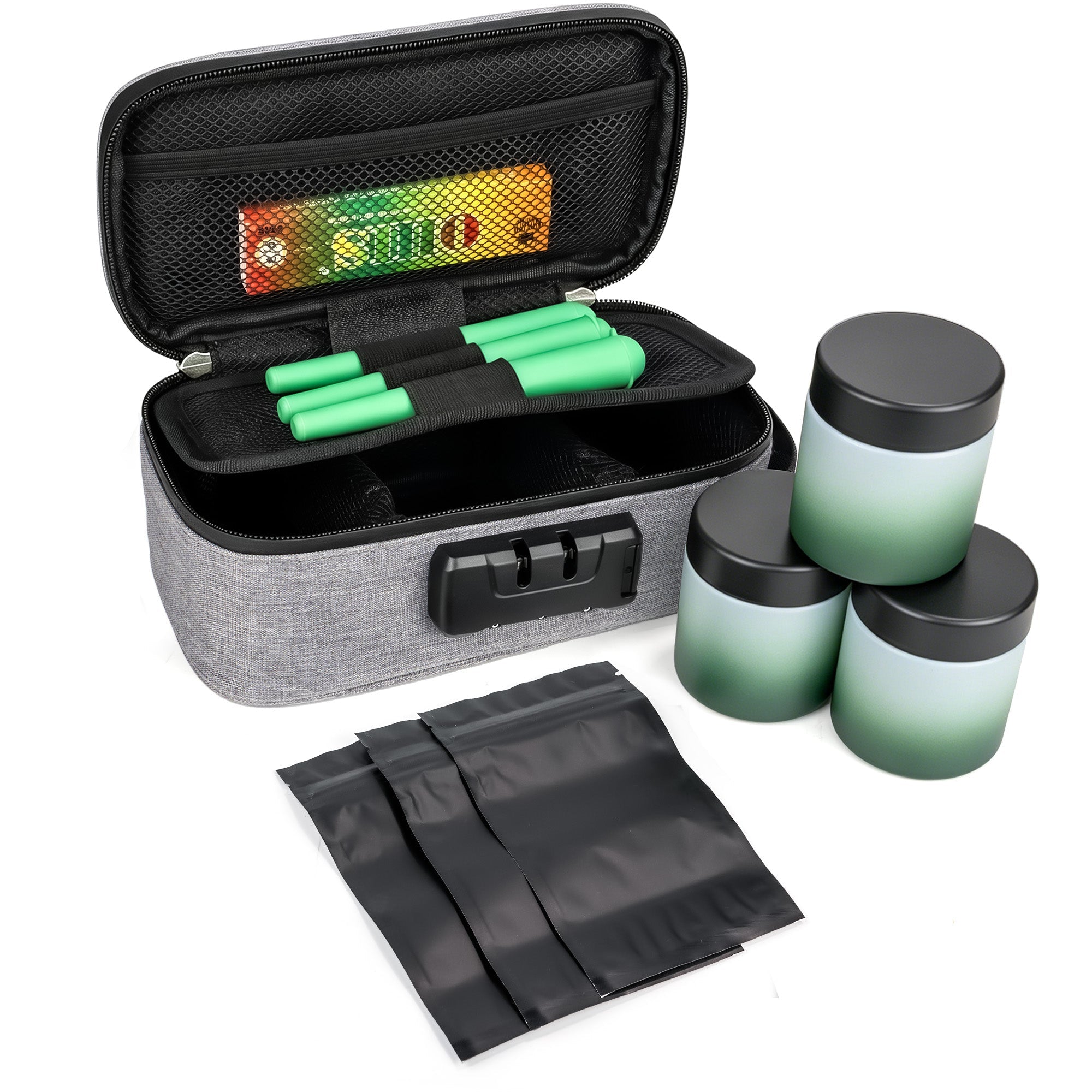 Gray Smell-Proof Stash Bag Gift Set