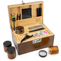 Walnut Brown Bamboo Stash Box Gift Set