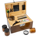 Walnut Brown Bamboo Stash Box Gift Set