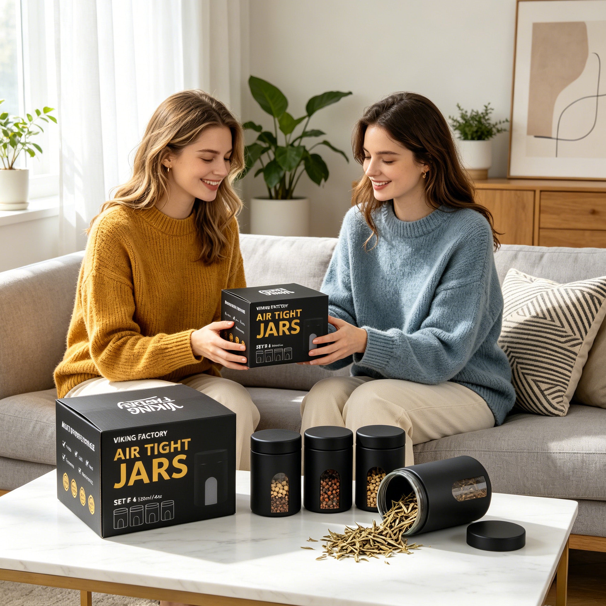Airtight Glass Storage Jar Gift Set