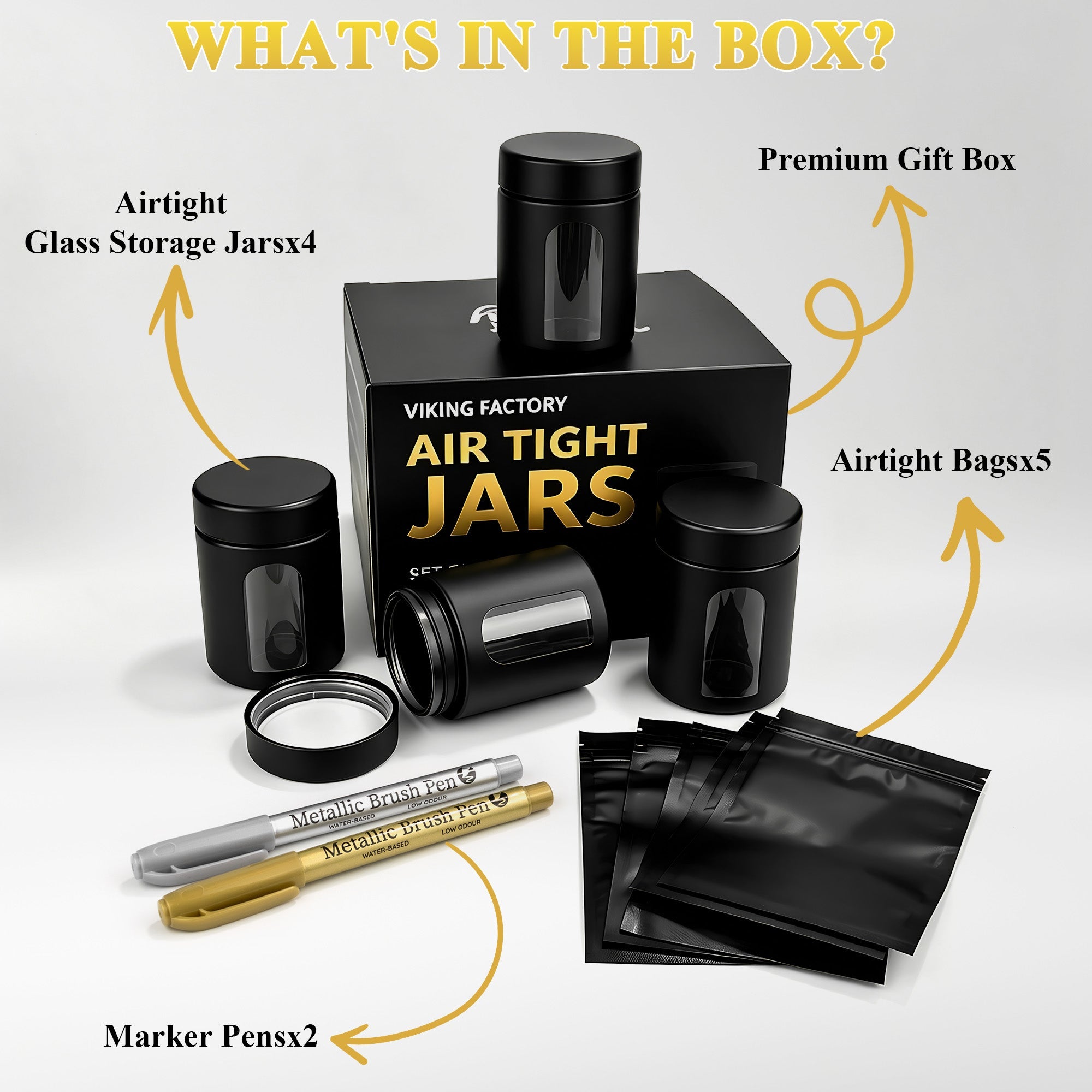 Airtight Glass Storage Jar Gift Set