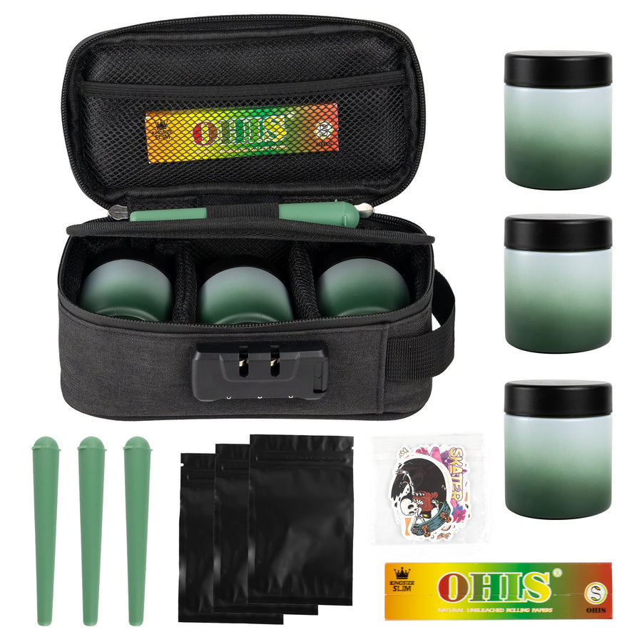 Black Smell-Proof Stash Bag Gift Set