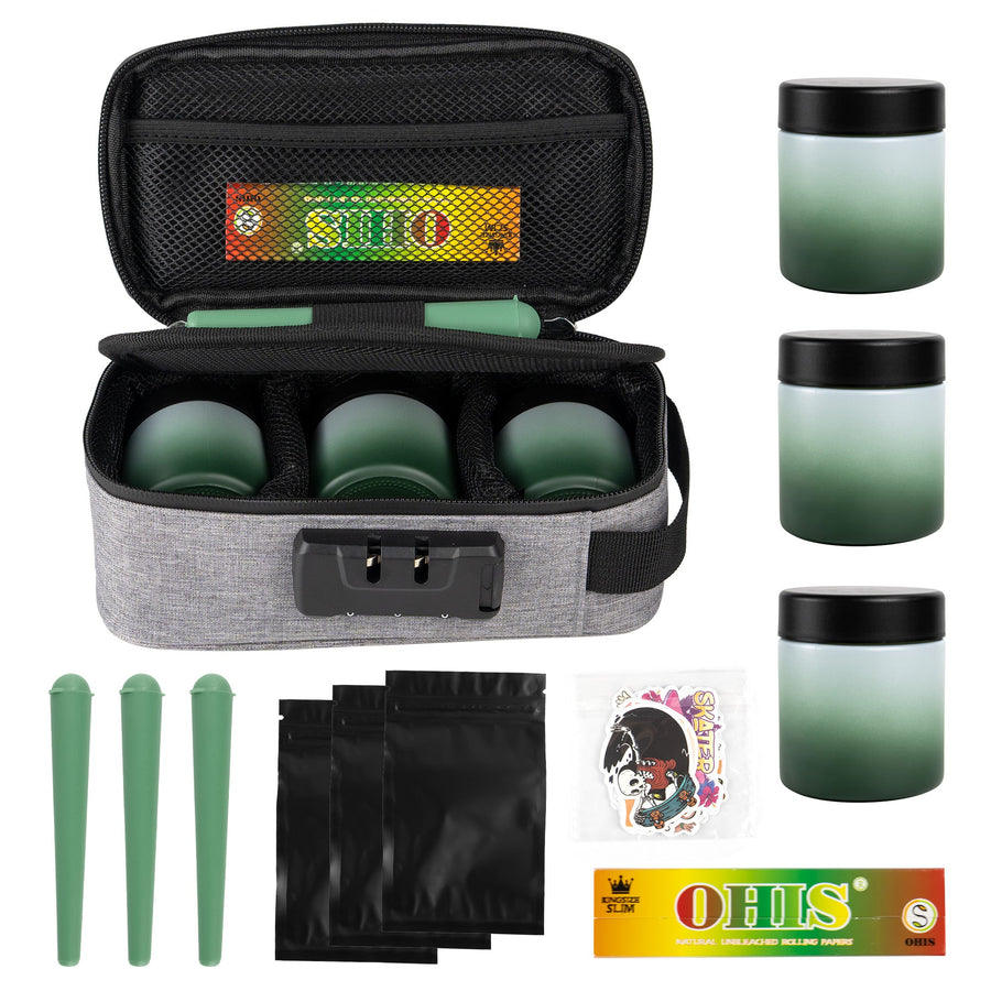 Gray Smell-Proof Stash Bag Gift Set